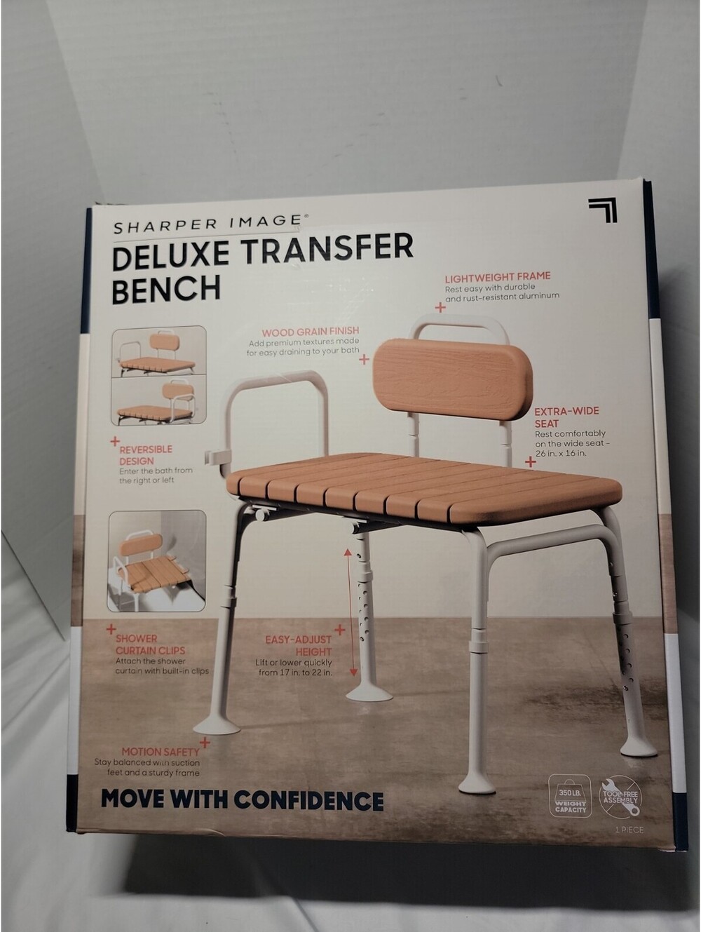 Sharper Image Transfer Bench bath,adjustable,reversable